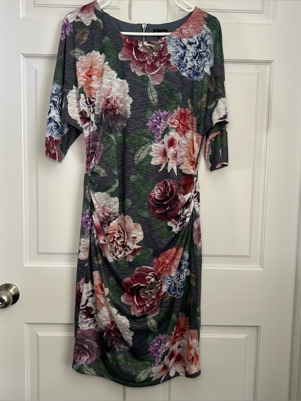Phase Eight Wiggle Midi Dress Womens 16 Floral Romantic Ruched Wedding Elegant